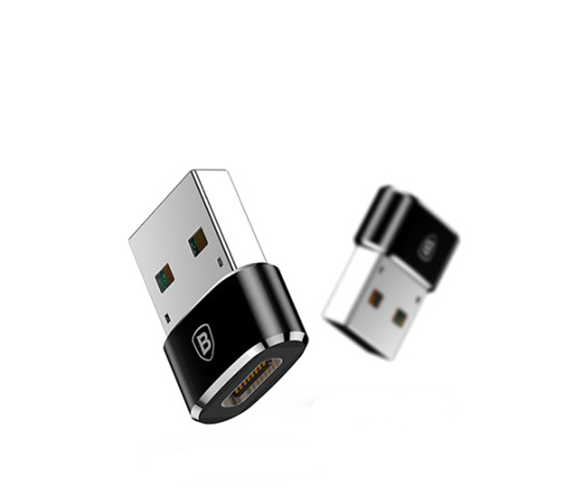 Baseus USB Type-C to USB-A Adapter - Black - Image 1